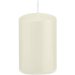 Trend Candles 1x Stuks Ivoorte Cilinderkaars/stompkaars 5 X 8 Cm 18 Branduren - Geurloze Kaarsen - Woondecoraties - Wit