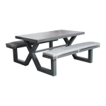 Anli-style Outdoor- Picknicktafel Chique Antraciet
