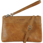 Landley Dames Schoudertas - Leren Crossbodytasje - Vintage Pull-up Leer - Effen - - Bruin