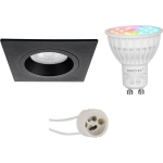 Mi-light - Led Spot Set Gu10 - Smart Led - Wifi Led - Slimme Led - 4w - Rgb+cct - Aanpasbare Kleur - Dimbaar - Pragmi - Zwart