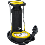 Dunlop Mini Voetpomp - Luchtpomp - Bandenpomp - Inclusief 3 Adapters - Analoge Drukmeter - Met Opbergtas