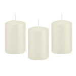 Trend Candles 8x Stuks Ivoorte Cilinderkaars/stompkaars 5 X 8 Cm 18 Branduren - Geurloze Kaarsen - Woondecoraties - Wit