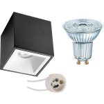 Osram - Opbouwspot Set - Parathom Par16 940 36d - Pragmi Cliron Pro - Gu10 Fitting - Dimbaar - Opbouw Vierkant - Mat - Zwart