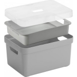 Sunware Sigma Home Set - Box 13l + Tray + Deksel - 35,2 X 25,3 X 18,3 Cm - Lichtgrijs