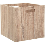 5five - Houten Design Opbergdoos - 30,5 X 30,5 Cm - Eik Hout Natuurkleur - Bruin