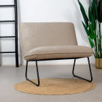 Bronx71 Fauteuil Merle Taupe Stof - Bruin