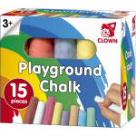 Clown 15x Gekleurd Stoepkrijt Voor Kinderen - Krijt In Verschillende Kleuren