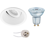 Osram - Led Spot Set - Parathom Par16 940 36d - Pragmi Zano Pro - Gu10 Fitting - Dimbaar - Inbouw Rond - Mat - 5.5w - Wit