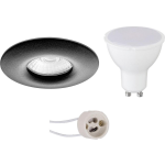 BES LED Led Spot Set - Pragmi Luno Pro - Waterdicht Ip65 - Gu10 Fitting - Dimbaar - Inbouw Rond - Mat - 6w - Warm Wit - Zwart