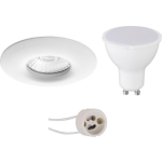 BES LED Led Spot Set - Pragmi Luno Pro - Waterdicht Ip65 - Gu10 Fitting - Inbouw Rond - Mat - 6w - Helder/koud 6400k - - Wit