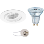 Osram - Led Spot Set - Parathom Par16 927 36d - Pragmi Delton Pro - Gu10 Fitting - Dimbaar - Inbouw Rond - Mat - - Wit