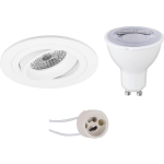 BES LED Led Spot Set - Pragmi Alpin Pro - Gu10 Fitting - Dimbaar - Inbouw Rond - Mat - 6w - Natuurlijk 4200k - - Wit