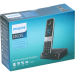 Philips Telefoon D635 Polypropyleen 2-delig - Zwart