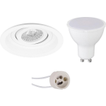 BES LED Led Spot Set - Pragmi Domy Pro - Gu10 Fitting - Dimbaar - Inbouw Rond - Mat - 6w - Warm 3000k - Verdiept - - Wit