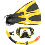Osprey Snorkelset Siliconen/geel 5-delig Maat S/m - Zwart