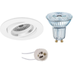 Osram - Led Spot Set - Parathom Par16 927 36d - Pragmi Aerony Pro - Gu10 Fitting - Dimbaar - Inbouw Rond - Mat - - Wit