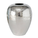 Zilveren Decoratieve Bloemenvaas Van Metaal 27 X 21 Cm - Bloemen/takken Bloemenvaas Voor Binnen Gebruik - Silver
