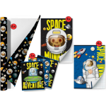 Benza Emoij - Space Monkey - Back To School Schoolpakket - Kaftpapier Voor Schoolboeken En Schriften