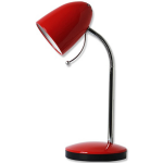 BES LED Led Bureaulamp - Aigi Wony - E27 Fitting - Flexibele Arm - Rond - Glans - Rood