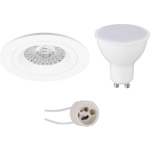 BES LED Led Spot Set - Pragmi Rodos Pro - Gu10 Fitting - Inbouw Rond - Mat - 4w - Natuurlijk 4200k - Ø93mm - Wit