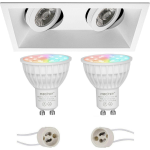 Mi-light - Led Spot Set Gu10 - Smart Led - Wifi Led - Slimme Led - 4w - Rgb+cct - Aanpasbare Kleur - Dimbaar - Pragmi - Wit