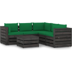 Vidaxl 6-delige Loungeset Met Kussens Geïmpregneerd Hout - Verde