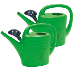 Prosperplast Set Van 2x Stuks Kunststof Bloemen/planten Gieter Met Broeskop/sproeikop 5 Liter - Gieters Voor Buiten - Groen