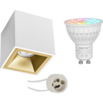 Mi-light - Opbouwspot Set Gu10 - Smart Led - Wifi Led - Slimme Led - 4w - Rgb+cct - Aanpasbare Kleur - Dimbaar - Pragmi