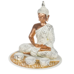 Boeddha Beeld Met Waxinelichthouders 29 Cm - Boeddha Beeldjes Voor Binnen Gebruik