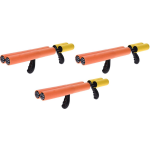3x Waterpistool/waterpistolen Van Foam 40 Cm Met Handvat En Dubbele Spuit - Oranje