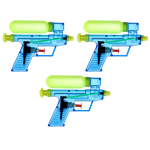 3x Waterpistool/waterpistolen 15 Cm - Blauw