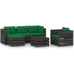 Vidaxl 6-delige Loungeset Met Kussens Geïmpregneerd Hout - Verde