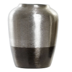 Items Bloemenvaas Van Alluminium Zilver 16 X 19 Cm - Prachtige Stijlvolle Bloemen Of Takken Vaas Voor Binnen - Silver