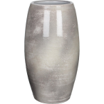 Mica Decorations Bloemenvaas In Kleur Shiny Lightgrey Stone Keramiek Voor Boeketten/takken/bloemen H50 X D30 Cm- Vazen Binnen - Grijs
