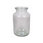 Glazen Melkbus Bloemen Vaas/vazen Smalle Hals 23 X 40 Cm - Transparante Bloemenvazen Van Glas