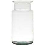 Bellatio Design Bloemenvaas Van Gerecycled Glas Met Hoogte 23 Cm En Diameter 12 Cm - Melkbus Vazen