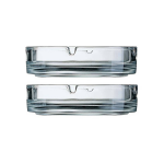 Arcoroc 2x Stuks Asbakken 10,5 Cm Transparant Glas - Tafel Asbakken