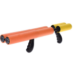 1x Waterpistool/waterpistolen Van Foam 40 Cm Met Handvat En Dubbele Spuit - Oranje