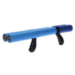 1x Waterpistool/waterpistolen Van Foam 40 Cm Met Handvat En Dubbele Spuit - Blauw