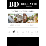 Bellatio Design Tafelzeil/tafelkleed Marmer Look 140 X 180 Cm - Tuintafelkleed - Wit