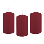 Trend Candles 8x Bordeauxrode Cilinderkaars/stompkaars 6 X 12 Cm 40 Branduren - Geurloze Kaarsen - Woondecoraties - Rood