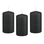 Trend Candles 8xe Cilinderkaars/stompkaars 6 X 12 Cm 40 Branduren - Geurloze Kaarsen - Woondecoraties - Zwart