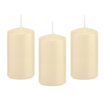 Trend Candles 8x Cremete Cilinderkaars/stompkaars 6 X 12 Cm 40 Branduren - Geurloze Kaarsen - Woondecoraties - Wit