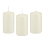 Trend Candles 8x Ivoorte Cilinderkaars/stompkaars 6 X 12 Cm 40 Branduren - Geurloze Kaarsen - Woondecoraties - Wit