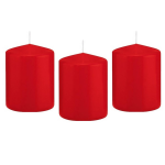 Trend Candles 8x Rode Cilinderkaars/stompkaars 6 X 8 Cm 29 Branduren - Geurloze Kaarsen - Woondecoraties - Rood