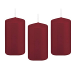 Trend Candles 8x Bordeauxrode Cilinderkaars/stompkaars 5 X 10 Cm 23 Branduren - Geurloze Kaarsen - Woondecoraties - Rood