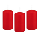 Trend Candles 8x Rode Cilinderkaars/stompkaars 5 X 10 Cm 23 Branduren - Geurloze Kaarsen - Woondecoraties - Rood