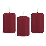 Trend Candles 8x Bordeauxrode Cilinderkaars/stompkaars 5 X 8 Cm 18 Branduren - Geurloze Kaarsen - Woondecoraties - Rood