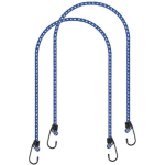 PROPLUS Bagagespin/snelbinders Set Van 2x Stuks Met Haken 150 Cm - Elastisch - Voor Fiets/motor/aanhanger - Blauw