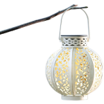 BES LED Led Hanglamp Met Zonne-energie - Aigi Uki - 0.16w - Warm 3000k - Mat - Kunststof - Wit